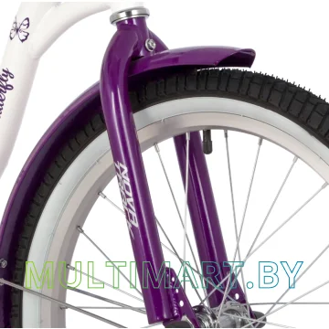 Детский велосипед Novatrack Butterfly 207BUTTERFLY.WVL23 (белый/фиолетовый, 2023) картинка 6